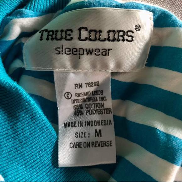 Vintage True Colors Sleepwear AOP All Over Pattern Cat Romper Pajamas size M - Picture 11 of 12